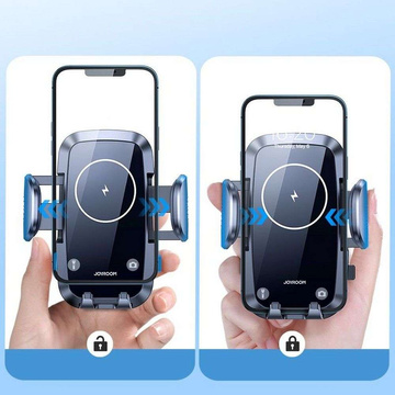 Autohalterung mit Qi-Ladegerät 15W Joyroom JR-ZS241 für den schwarzen Kühlergrill