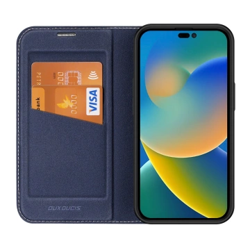 Dux Ducis Skin X2 Hülle für iPhone 14 Pro Max magnetische Flip-Cover blau
