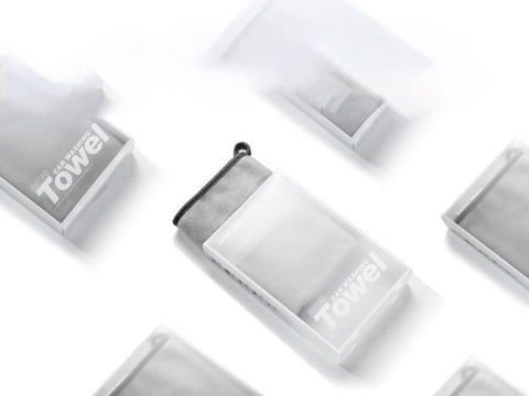 Ręcznik z mikrofibry x2 Baseus ściereczka do samochodu 40x40cm Szara