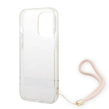 Ratet mal, GUOHCP14LH4STP Hülle für Apple iPhone 14 Pro 6.1" pink/pink Hardcase 4G Print Strap