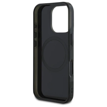 Mercedes-Etui für iPhone 16 Pro Max 6,9" Schwarzes Hardcase MB Double Layer Crossed Lines MagSafe