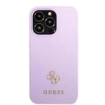 Etui Guess GUHCP13LPS4MU do Apple iPhone 13 Pro / 13 6,1" purpurowy/purple hardcase Saffiano 4G Small Metal Logo