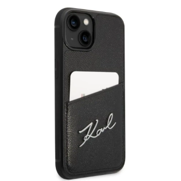 Etui ochronne na telefon Karl Lagerfeld KLHCP14MCSSK do Apple iPhone 14 Plus 6,7" hardcase czarny/black Signature Logo Cardslot