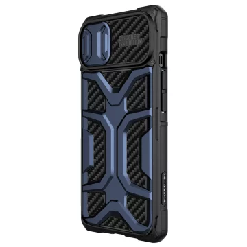 Nillkin Adventruer Case iPhone 13 Hülle gepanzerte Hülle mit Kameraabdeckung blau