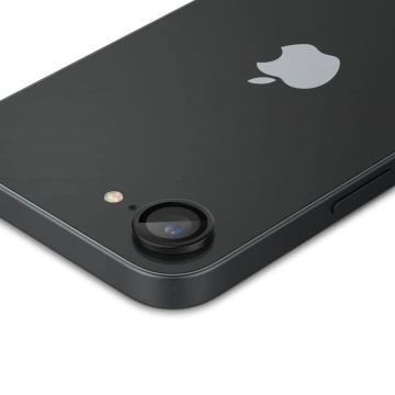Kameraschutz für iPhone 16e Spigen Optik Pro Glas.TR "EZ Fit" Kameraschutz 2er-Pack Schwarz