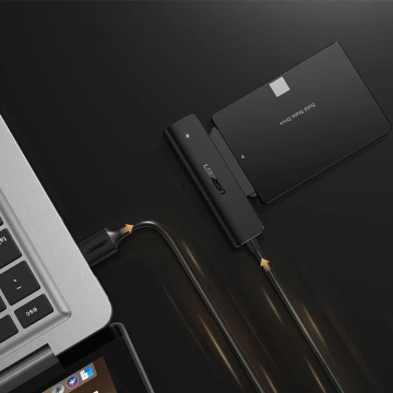 UGREEN Adapter HDD SSD 2.5'' SATA III 3.0 - USB 3.2 Gen 1 (SuperSpeed ​​USB 5 Gbps) schwarz (70609 CM321)