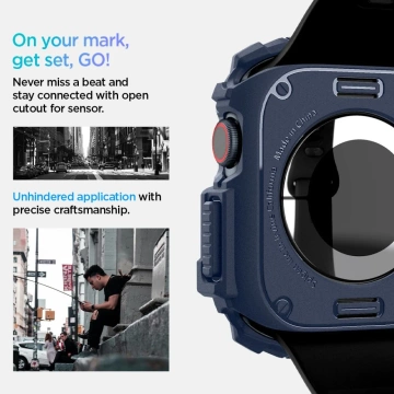 SPIGEN RUGGED ARMOR ETUI FÜR APPLE WATCH 10 (46MM) GRANATOWE MARINEBLAU