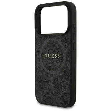 Etui do iPhone 17 Pro Guess 4G Ring Classic Logo MagSafe Black
