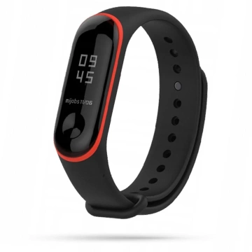 Glattes xiaomi mi band 3/4 schwarz/rot