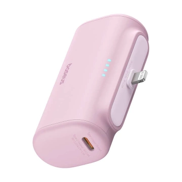 Baseus Compact IP Powerbank 5000 mAh 20 W Lightning USB-C Rosa