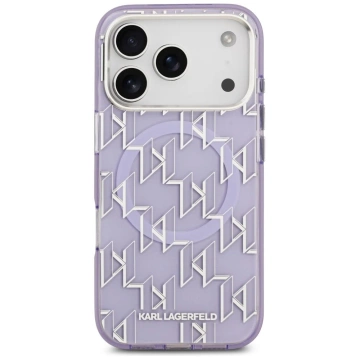 Etui Ochronne do iPhone 17 Pro Max Karl Lagerfeld IML KL Monogram MagSafe Fioletowy