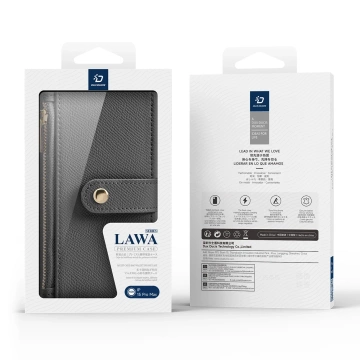 Dux Ducis Lawa Lederhülle für iPhone 15 Pro Max mit MagSafe - Grau