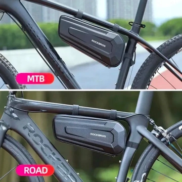 Rockbros B67 Fahrrad-Rahmentasche, 2,5 l, wasserdicht, Schwarz