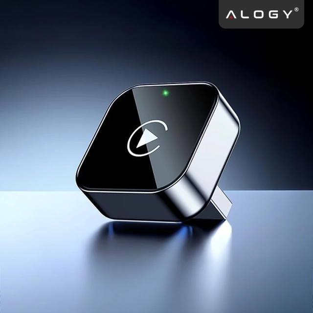 Adapter Bezprzewodowy Apple CarPlay i Android Auto do Auta, Plug & Play z Portem USB-A + Przejściówka USB-C, Szybkie Połączenie i Stabilna Transmisja, Alogy AutoConnect™