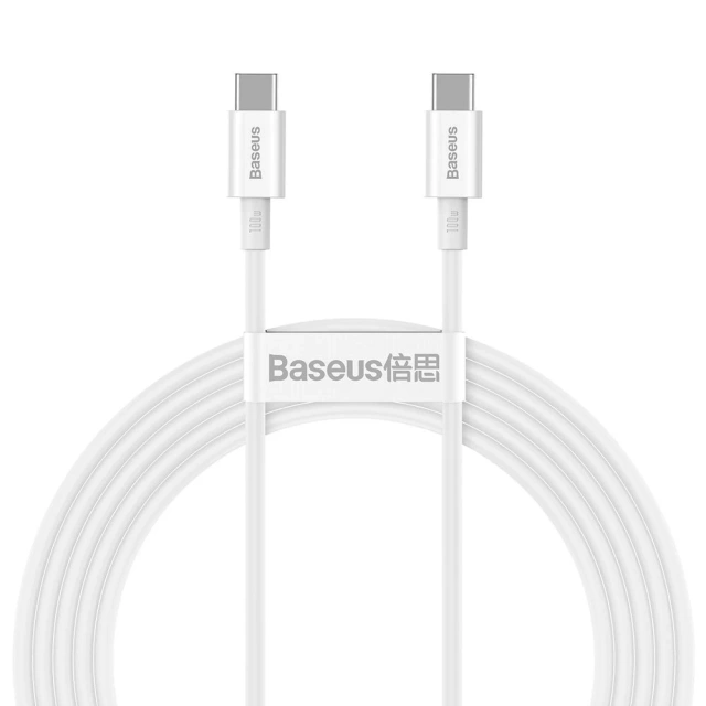 Baseus Superior Kabel USB Typ C - USB Typ C Schnellladung Quick Charge / Power Delivery / FCP 100W 5A 20V 2m weiß (CATYS-C02)