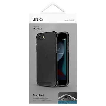 UNIQ Combat Handyhülle für Apple iPhone SE 2022 / SE 2020 /7/8 schwarz/carbon schwarz