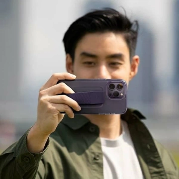 Etui na telefon UNIQ Heldro Mount do Apple iPhone 14 Pro 6,1" fioletowy/fig purple