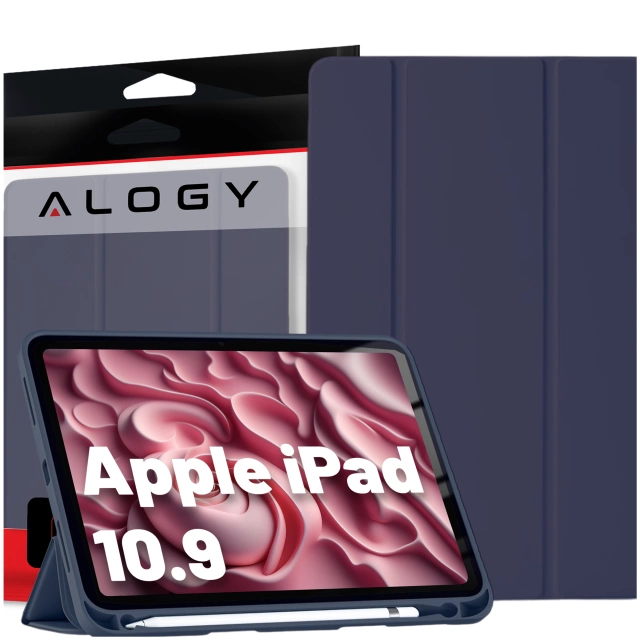 Etui do Apple iPad 10gen. 10.9" 2022 / A16 11gen. 11" 2025 obudowa na tablet Alogy Smart Case Pencil Holder Granatowe