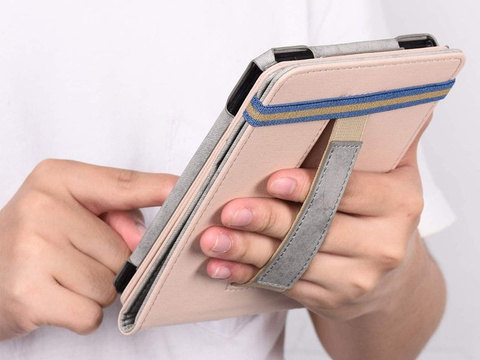 Alogy Slim Ledertasche für Kindle Paperwhite 4 2018/2019 Graue Folie