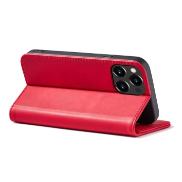 Magnet Fancy Case Case für iPhone 13 Pro Max Tasche Brieftasche Kartenhalter Rot