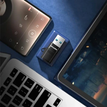 Adapter AWEI CL-13 USB-C/USB-A czarny/schwarz
