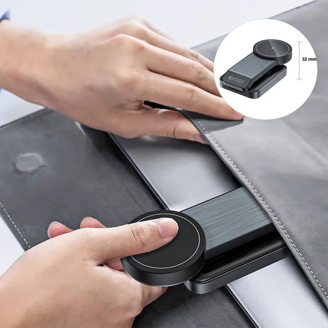 Ładowarka indukcyjna Qi Mag Safe 15W do iPhone Apple Watch AirPods 3w1 bezprzewodowa stojak czarna