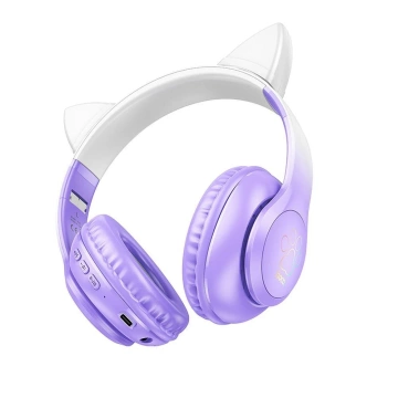 HOCO W42 Katzenohren Lila Trauben Bluetooth Kabellose On-Ear-Kopfhörer