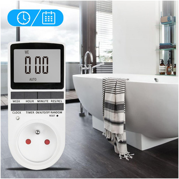 Ein-/Aus-Timer. LCD-Timer für EU-Steckdose, weiß