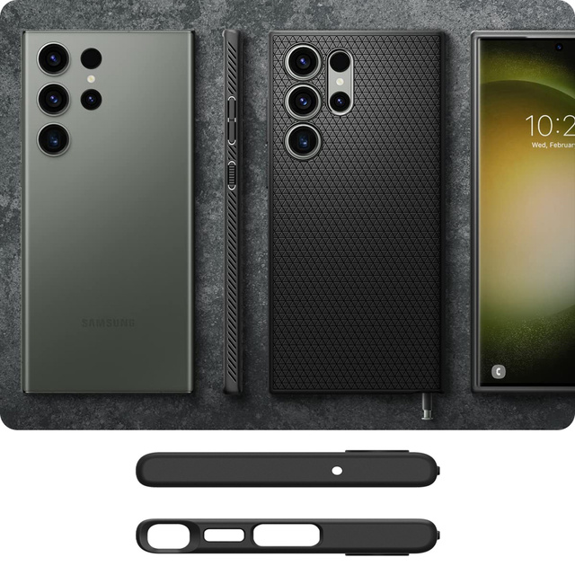 Etui na telefon Spigen Liquid Air obudowa ochronna do Samsung Galaxy S23 Ultra Matte Black