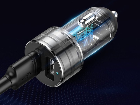 Baseus Autoladegerät 2x USB 80W Auto Zigarette schwarz