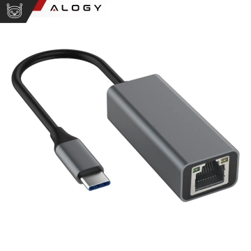 USB-C-auf-Ethernet-Adapter Alogy-Adapter LAN RJ45 GIGABIT 1000 MBPS Schwarz