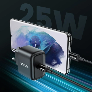 Ugreen USB Type C Ladegerät 25W Power Delivery USB Type C Kabel 2m schwarz (50581)