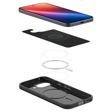 Google Pixel 9a Spigen Thin Fit Mag MagSafe Schwarze Hülle