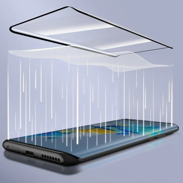 Baseus 0,25 mm gehärtetes Glas für Huawei Mate 40 Pro Vollbildabdeckung mit Rahmenmontagesatz (SGQJ010101)