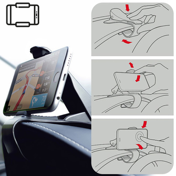 Autohalterung mit Clip am Armaturenbrett Clip schwarz