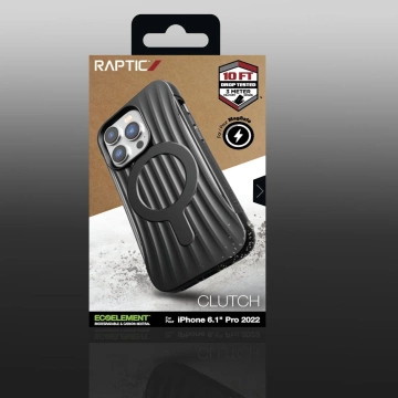 Raptic Clutch Built Case etui iPhone 14 Pro z MagSafe pokrowiec plecki czarny