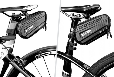 Etui torba sakwa na rower uchwyt rowerowy Wildman Bag ES7 1,2l Czarny