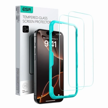 ESR Panzerglas 2er-Pack für iPhone 16 Plus Klar