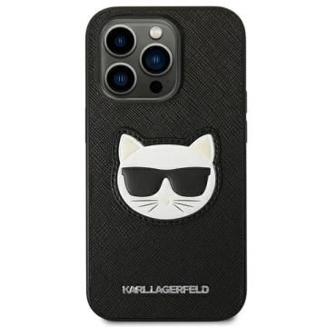 Etui Karl Lagerfeld KLHCP14XSAPCHK do iPhone 14 Pro Max 6,7" hardcase Saffiano Choupette Head Patch czarny/black