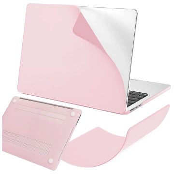 Schutzhülle für Apple MacBook Pro 16 2021–2025 (M1/M2/M3/M4) – Flexible, matte Schutzhülle, leicht und widerstandsfähig – Alogy AirGuard™ Pink