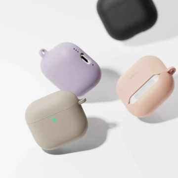 Apple AirPods 4 Hülle Ringke Silikon Hellviolett Karabiner
