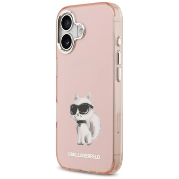 Etui Ochronne do iPhone 17 Karl Lagerfeld IML Aquarelle Choupette MagSafe Różowy