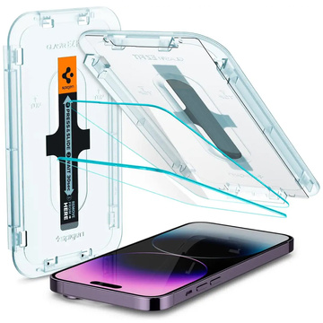2x Spigen Glas.TR Panzerglas "EZ FIT" für Apple iPhone 14 Pro Max Klar