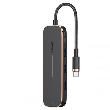 USAMS Adapter HUB 3xUSB USB-C HDMI Czarny/Schwarz SJ578HUB01 (US-SJ578)