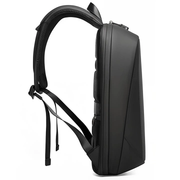 Bange Wasserdichter Rucksack für 15,6-Zoll-Laptop, Reisen, 47 x 30 x 12,5 cm, für Arbeit, Schule, Flugzeug, Herren und Damen, USB, Diebstahlschutz, TSA-Code, Schwarz