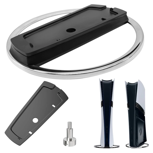 Stojak pionowy do PlayStation 5 PS5 / Slim / Pro – stabilna metalowa podstawa chłodząca, antypoślizgowa, poprawia cyrkulację powietrza – Alogy SteelStand™