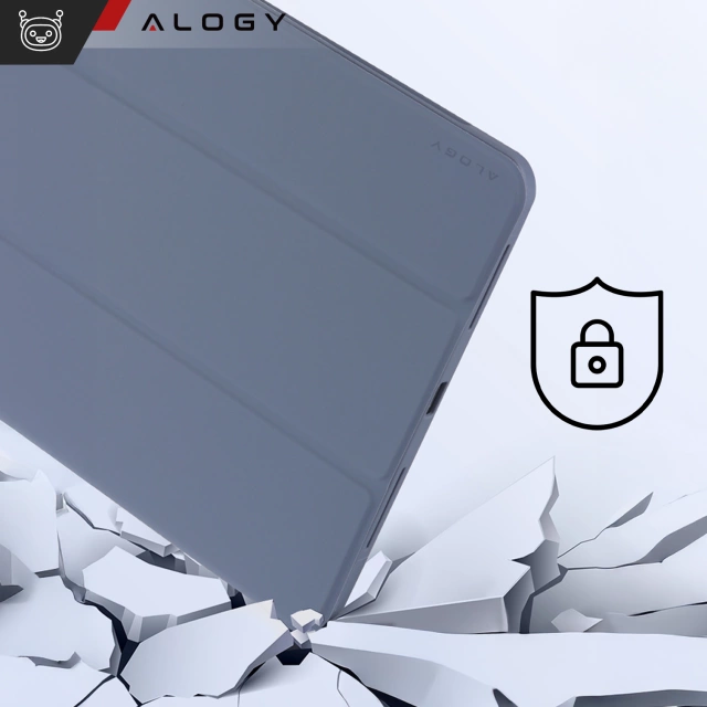 Etui ochronne z rysikiem do Apple iPad Air 13" 2024/2025, iPad Pro 12.9" 2018-2022 obudowa na tablet Fioletowe + Szkło