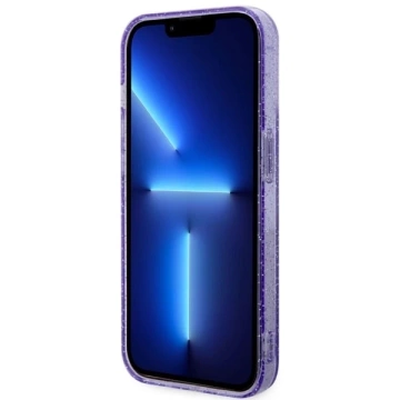 Etui für Telefon Guess GUHMP14XHCMCGU für Apple iPhone 14 Pro Max 6,7" purpurowy/purple hardcase Glitter Gold MagSafe