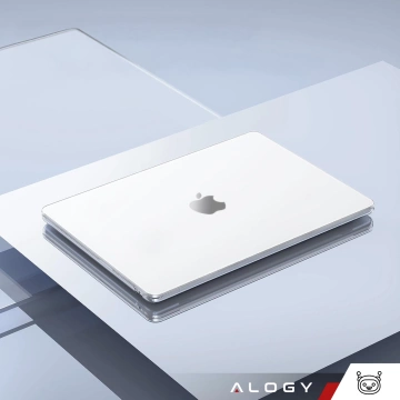 Schutzhülle für Apple MacBook Air 15 M2/M3/M4 (2023/2024/2025) – Alogy AirGuard™ Flexible Hülle, matt-transparent weiß