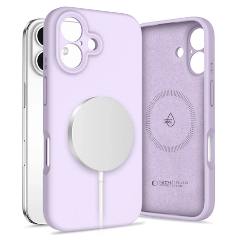 Etui Tech-Protect Flüssigsilikon MagSafe iPhone 16 Mauve
